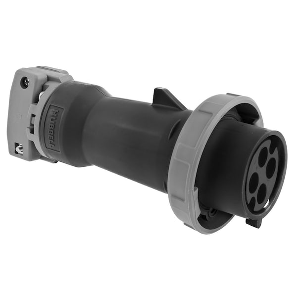 Hubbell Wiring Device-Kellems Heavy Duty Products, IEC Pin and Sleeve Devices, Industrial Grade, Male, Plug, 60A 3-Phase Delta 600V AC, Watertight- Reversed Service - HBL460P5WR