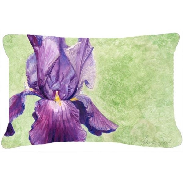 Carolines Treasures Carolines Treasures TMTR0234PW1216 Purple Iris by Malenda Trick Fabric Decorative Pillow - TMTR0234PW1216