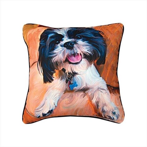 Manual Woodworkers & Weavers Manual Woodworkers and Weavers SLSBSZ Paws And Whiskers Shihtzu Baby Printed Pillow 18 X 18 in. - SLSBSZ