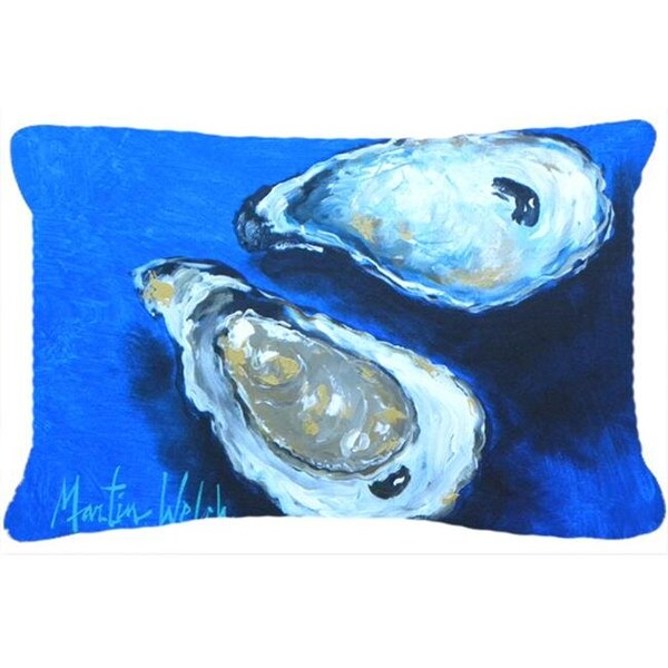 Carolines Treasures Carolines Treasures MW1095PW1216 Oysters Seafood Four Indoor & Outdoor Fabric Decorative Pillow - MW1095PW1216