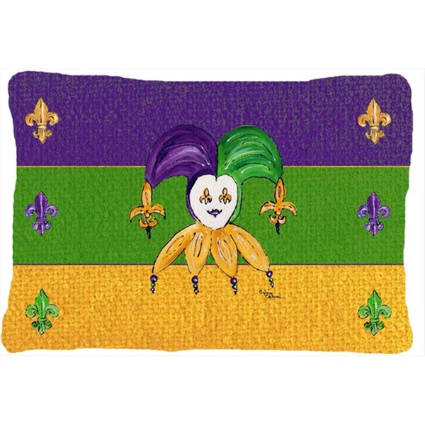 Jensendistributionservices Mardi Gras Indoor & Outdoor Fabric Decorative Pillow - MI2556898
