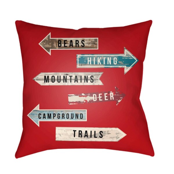 Artistic Weavers Lodge Cabin Compass Poly Filled Pillow - 20 x 20 in. - LGCB2069-2020