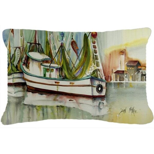 Carolines Treasures Carolines Treasures JMK1068PW1216 Ocean Springs Shrimper Canvas Fabric Decorative Pillow - JMK1068PW1216