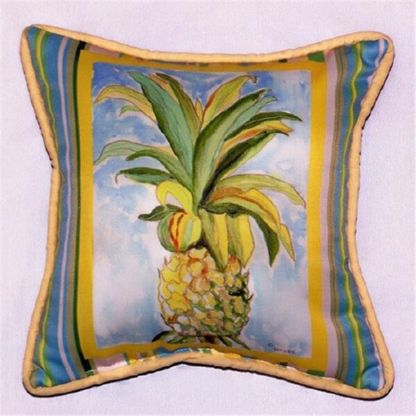 Betsy Drake Betsy Drake SN400 Pineapple Small Outdoor-Indoor Pillow 12"x12" - SN400