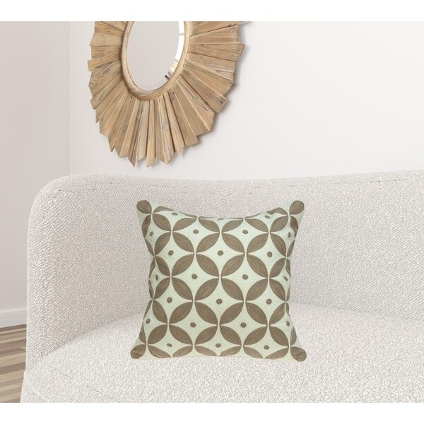 Homeroots 20 x 7 x 20 in. Transitional Beige & White Accent Pillow Cover with Poly Insert - 334127