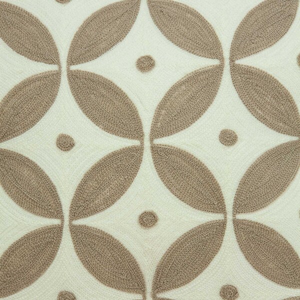 Homeroots 20 x 7 x 20 in. Transitional Beige & White Accent Pillow Cover with Poly Insert - 334127