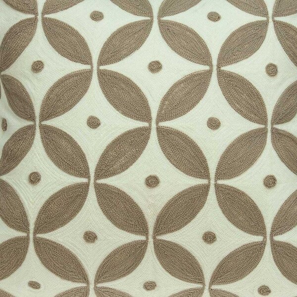 Homeroots 20 x 7 x 20 in. Transitional Beige & White Accent Pillow Cover with Poly Insert - 334127
