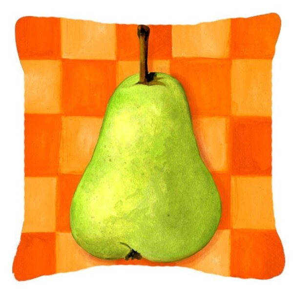 Carolines Treasures Carolines Treasures WHW0117PW1818 Pear in Orange by Ute Nuhn Canvas Decorative Pillow - WHW0117PW1818