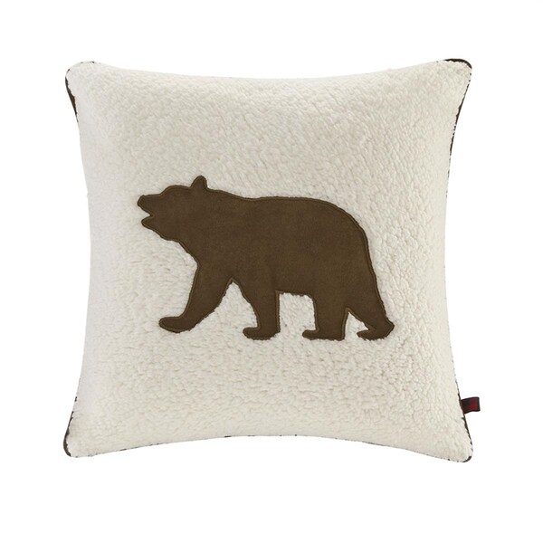 Woolrich 18 x 18 in. Square Berber Pillow - White - WR30-2189