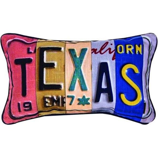 Manual Woodworkers & Weavers Manual Woodworkers & Weavers SWTEXS 14.5 x 9 in. Texas Vanity Plates Throw Pillow - SWTEXS