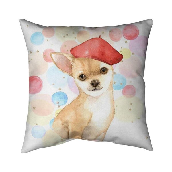 Fondo 26 x 26 in. Chihuahua Dog Artist-Double Sided Print Indoor Pillow - FO2791742