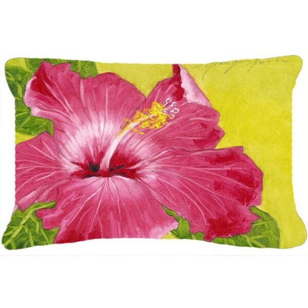 Carolines Treasures Carolines Treasures TMTR0317PW1216 Hot Pink Hibiscus by Malenda Trick Fabric Decorative Pillow - TMTR0317PW1216