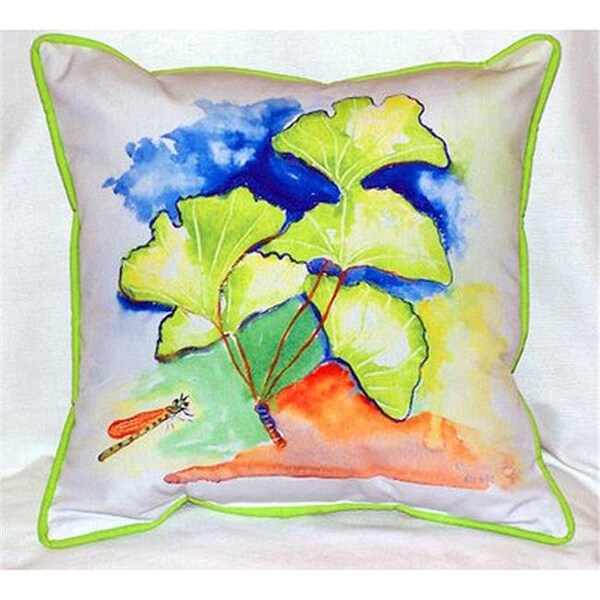 Betsy Drake Betsy Drake HJ152 Ginko Leaves Large Indoor-Outdoor Pillow 16 in. x 20 in. - HJ152