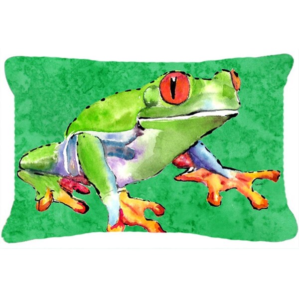 Jensendistributionservices Frog Indoor & Outdoor Fabric Decorative Pillow - MI2554086