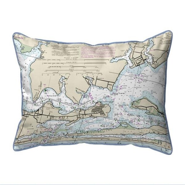 Betsy Drake Betsy Drake ZP11378 20 x 24 in. Orange Beach; AL Nautical Map Extra Large Zippered Indoor & Outdoor Pillow - ZP11378