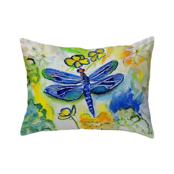 Betsy Drake Betsy Drake NC817 16 x 20 in. Dragonflys Garden No Cord Pillow - NC817
