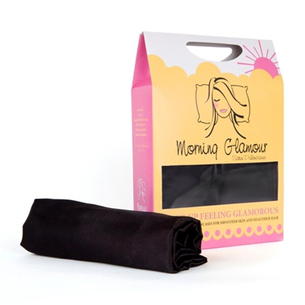 Morning Glamour Signature Box Satin Pillowcases- Black, 2PK - 854130004020
