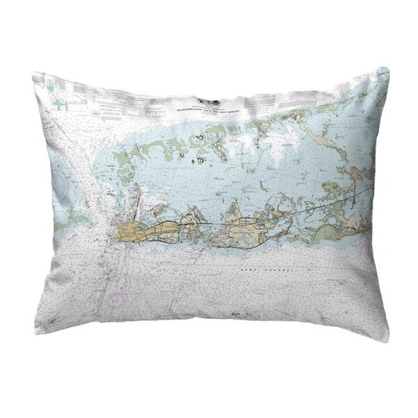 Betsy Drake Betsy Drake KS11446K 11 x 14 in. Sugarloaf Key to Key West; FL Nautical Map Non-Corded Indoor & Outdoor Pillow - KS11446K