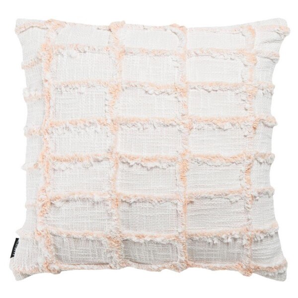 Safavieh 18 x 18 in. Lonis Pillow White & Pink - PLS6527A-1818
