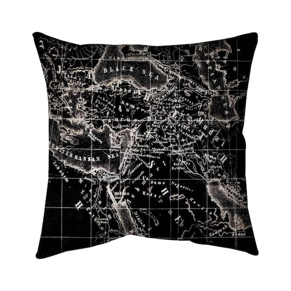 Begin Home Decor 26 x 26 in. Old Maritime Maps-Double Sided Print Indoor Pillow - 5541-2626-CI106