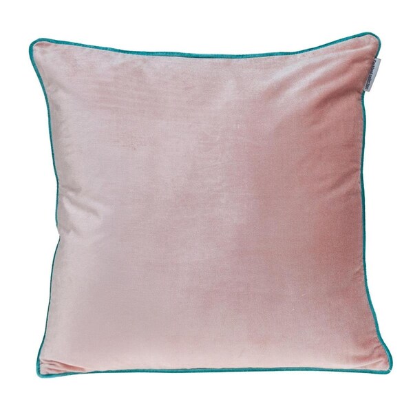 Palacedesigns Pink & White Reversible Velvet Throw Pillow Multi Color - PA3683849