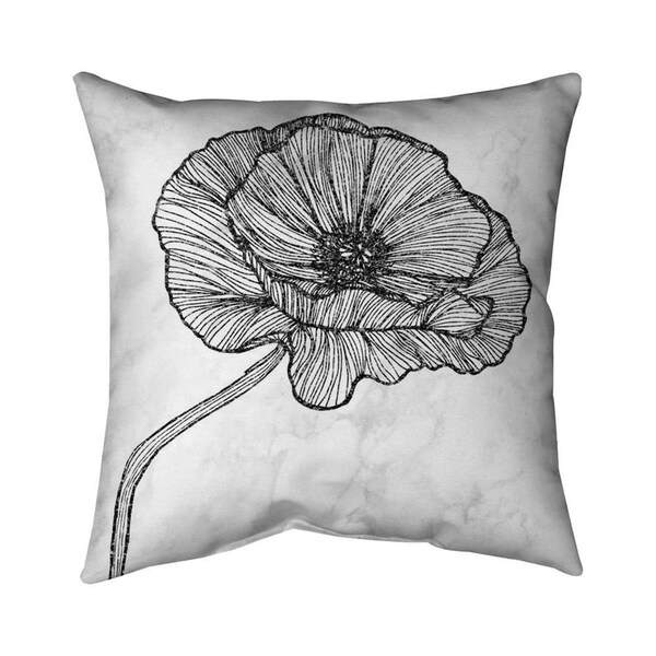 Fondo 26 x 26 in. Bright Poppy Flower-Double Sided Print Indoor Pillow - FO2791755