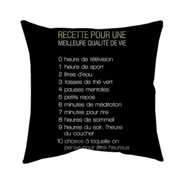 Fondo 26 x 26 in. Recipe of Happiness-Double Sided Print Indoor Pillow - FO3326499