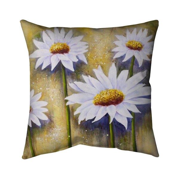 Fondo 26 x 26 in. Daisies At Sun-Double Sided Print Indoor Pillow - FO2797829