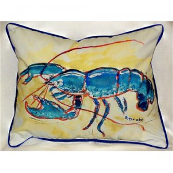 Betsy Drake Blue Lobster Throw Pillow- 16 x 20 in. - HJ381