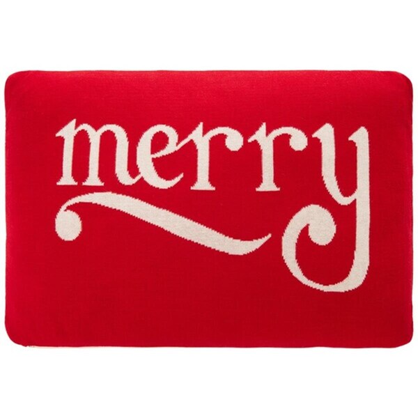 Safavieh Be Merry Pillow, Red - HOL3007A-1624