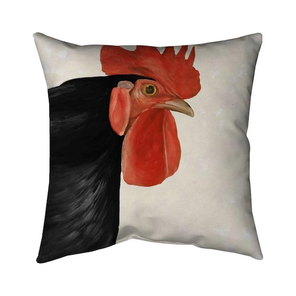 Fondo 20 x 20 in. Black Hen-Double Sided Print Indoor Pillow - FO2798488
