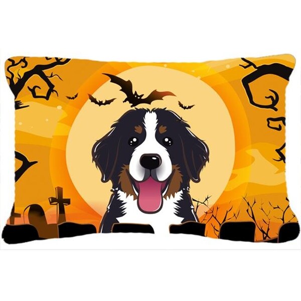 Carolines Treasures Carolines Treasures BB1795PW1216 Halloween Bernese Mountain Dog Fabric Decorative Pillow - BB1795PW1216