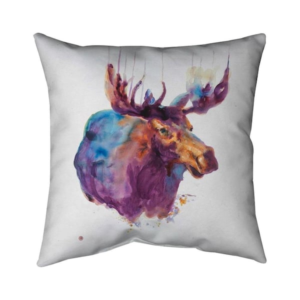 Fondo 20 x 20 in. Abstract Moose-Double Sided Print Indoor Pillow - FO2793607