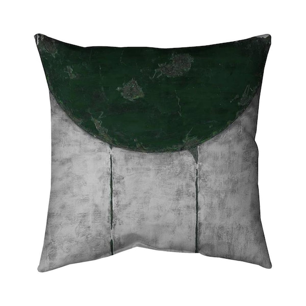 Fondo 20 x 20 in. Green Half Circle-Double Sided Print Indoor Pillow - FO2791803