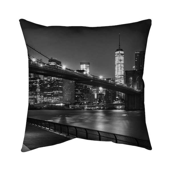 Fondo 26 x 26 in. City Under The Night-Double Sided Print Indoor Pillow - FO2793772