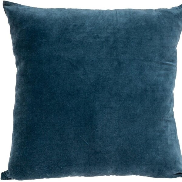 Homeroots 18 x 18 x 4 in. Aqua Teal Two Tone Throw Pillow - 383142