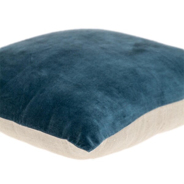 Homeroots 18 x 18 x 4 in. Aqua Teal Two Tone Throw Pillow - 383142