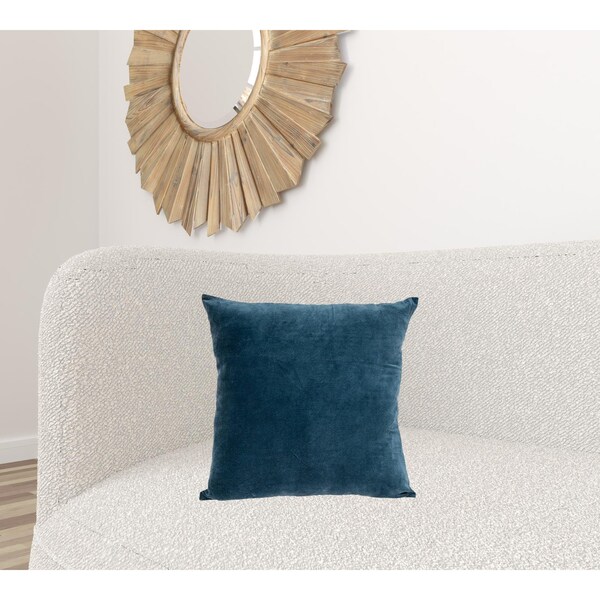 Homeroots 18 x 18 x 4 in. Aqua Teal Two Tone Throw Pillow - 383142