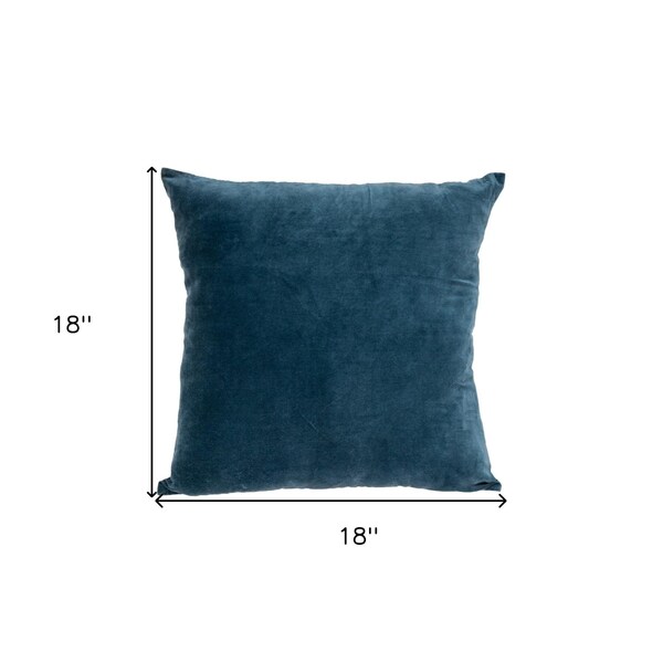 Homeroots 18 x 18 x 4 in. Aqua Teal Two Tone Throw Pillow - 383142