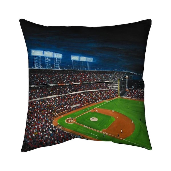 Begin Home Decor 20 x 20 in. Baseball Game-Double Sided Print Indoor Pillow - 5541-2020-SP65