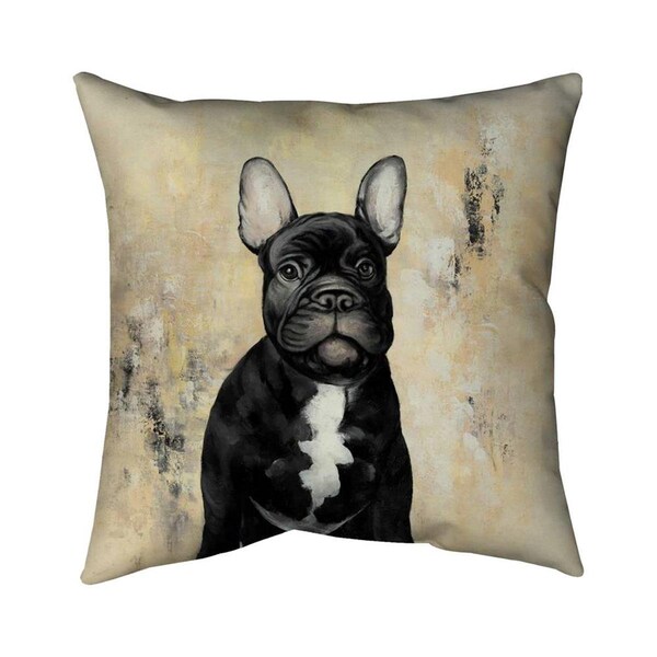 Begin Home Decor 20 x 20 in. French Bulldog-Double Sided Print Indoor Pillow - 5541-2020-AN216