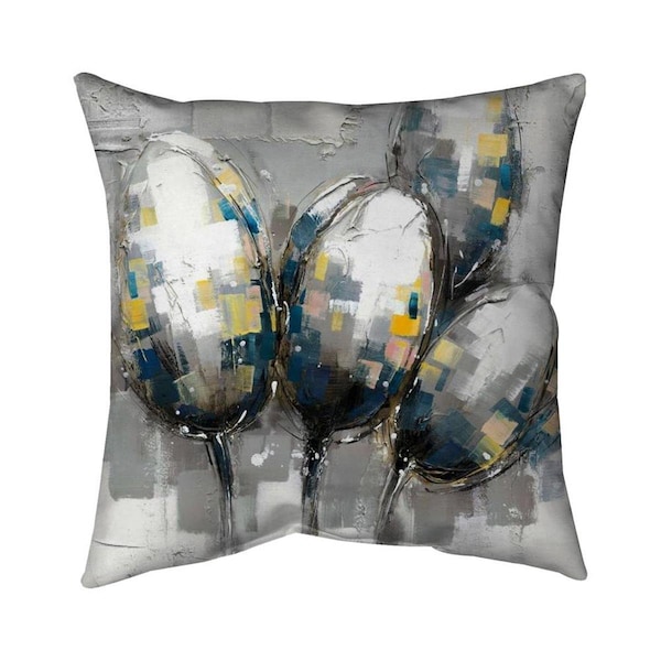 Begin Home Decor 20 x 20 in. Tulips-Double Sided Print Indoor Pillow - 5541-2020-FL71-1