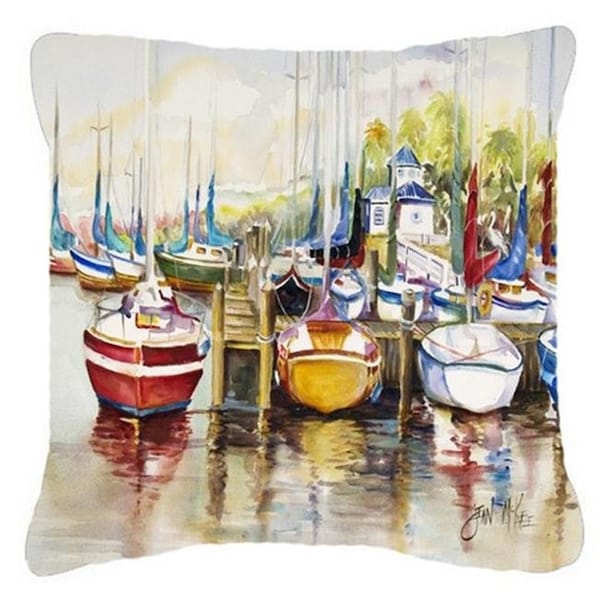 Carolines Treasures Carolines Treasures JMK1235PW1818 Paradise Sailboats Canvas Fabric Decorative Pillow - JMK1235PW1818