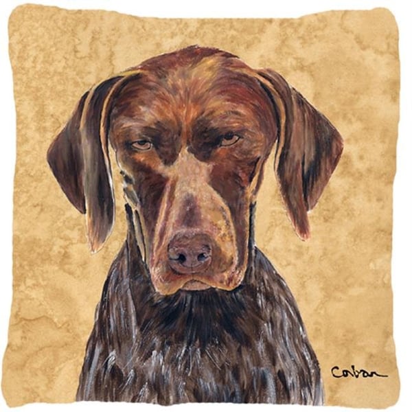 Carolines Treasures Carolines Treasures SC9117PW1414 German Shorthaired Pointer Indoor & Outdoor Fabric Decorative Pillow - SC9117PW1414