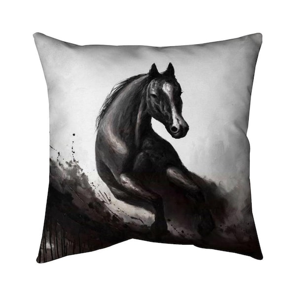 Fondo 26 x 26 in. Horse In Motion-Double Sided Print Indoor Pillow - FO2774205