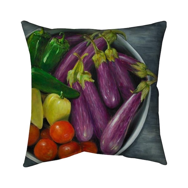 Fondo 26 x 26 in. Bowl of Vegetables-Double Sided Print Indoor Pillow - FO2780026