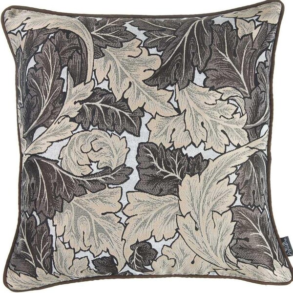 Homeroots Maple Jacquard Leaf Decorative Throw Pillow Cover 17 x 17 in. - 355478