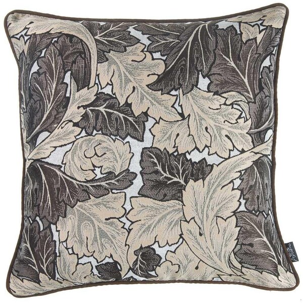 Homeroots Maple Jacquard Leaf Decorative Throw Pillow Cover 17 x 17 in. - 355478