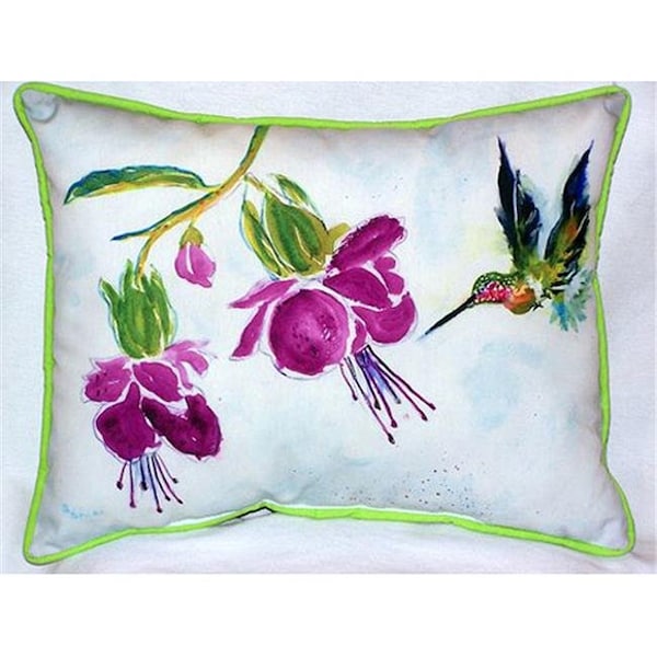 Betsy Drake Betsy Drake HJ940 Purple Hummingbird Large Indoor & Outdoor Pillow 16 x 20 - HJ940