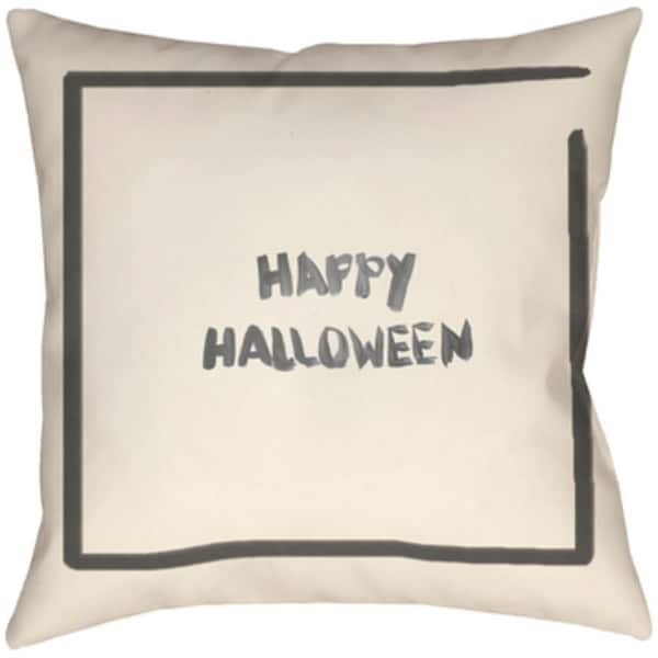 Artistic Weavers Lodge Cabin Halloween Poly Filled Pillow - Black & Beige - 22 x 22 in. - LGCB2093-2222